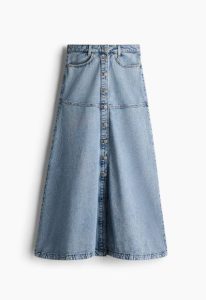 Womne Long Denim Skirt